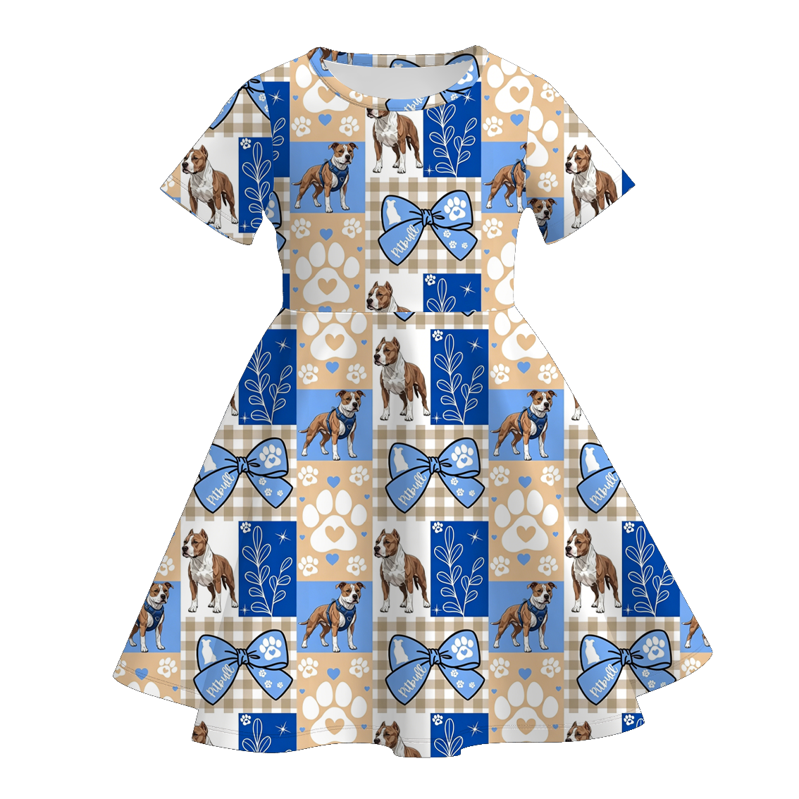 （Pre Order+Prepack Zone）Sisters Fall Puppy Print Dress&Romper