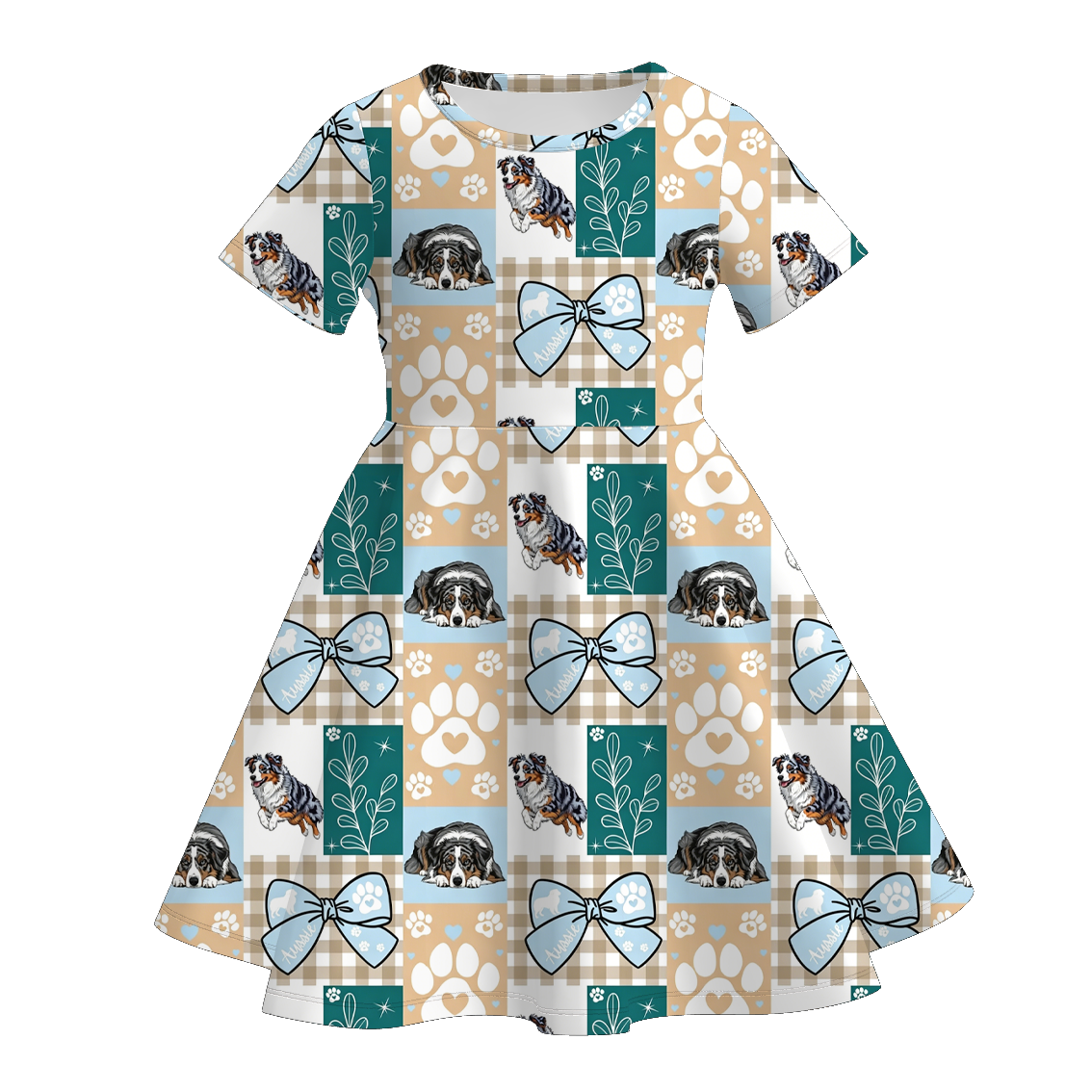 （Pre Order+Prepack Zone）Sisters Fall Puppy Print Dress&Romper