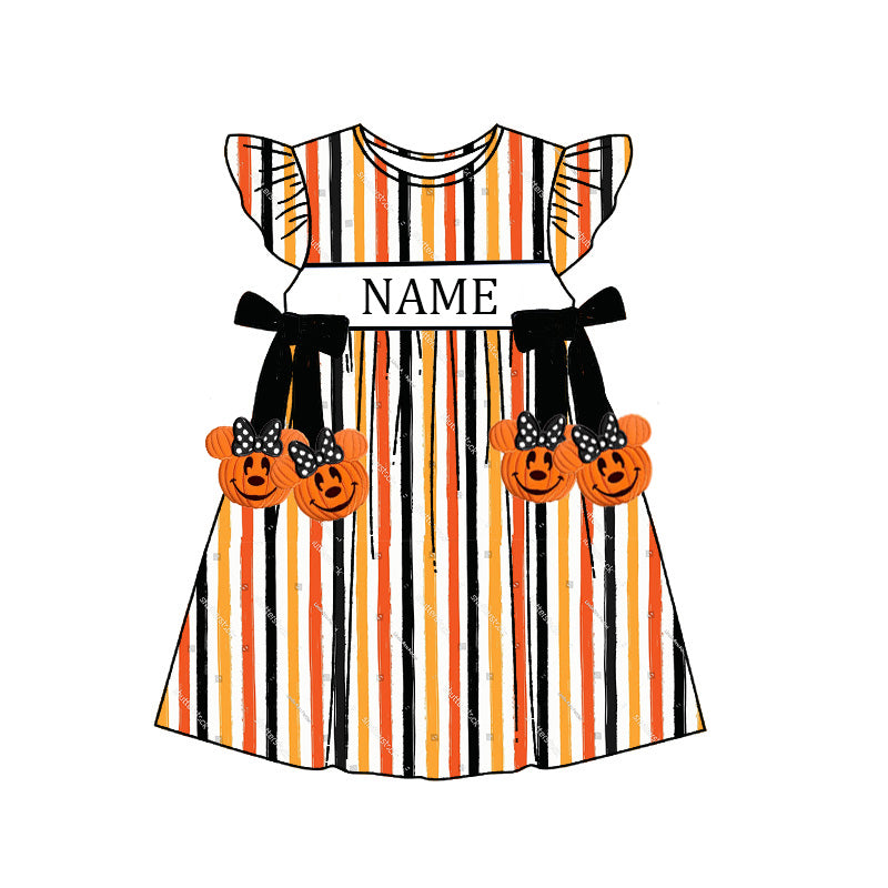 （Pre Order）Siblings Halloween Embroidery Smocked Dress,Set&Romper