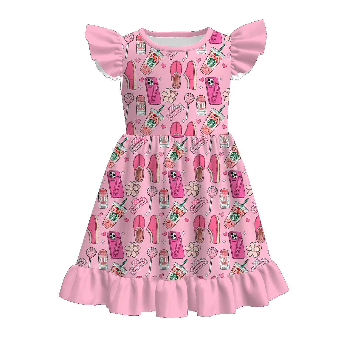 （Pre Order+Prepack Zone）Girls Fall Print Dress&Outfit Set