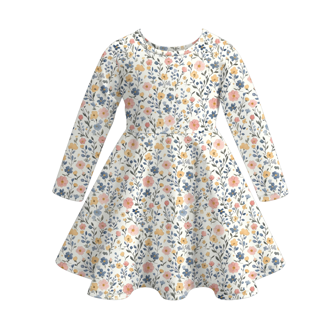 （Pre Order）Mommy and Me Fall Floral Print Dress