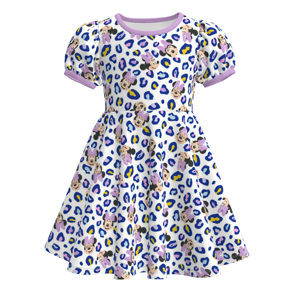 （Pre Order）Sisters Fall Cartoon Leopard Print Dress,Set&Romper