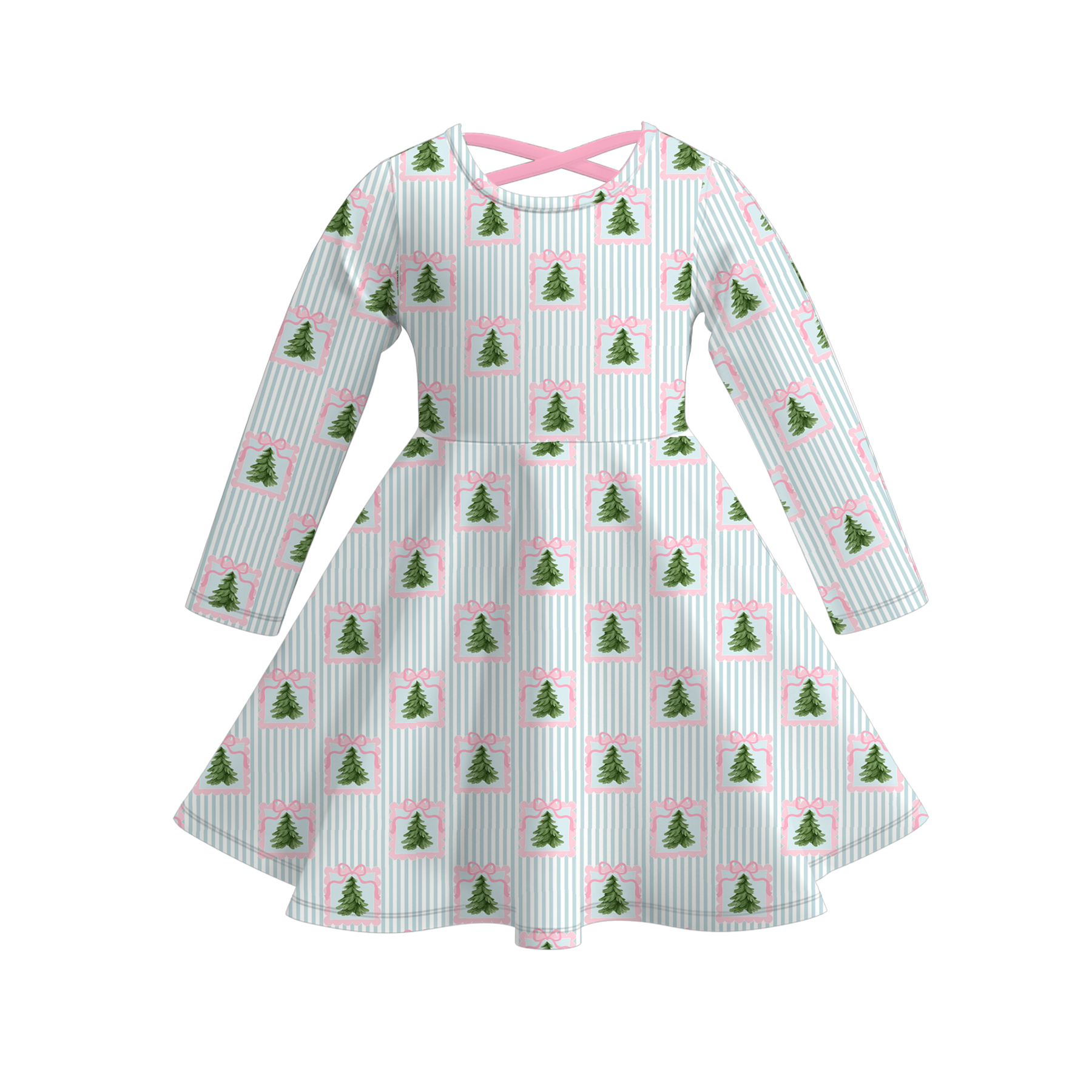 （Pre Order）Girls Christmas Print Dress