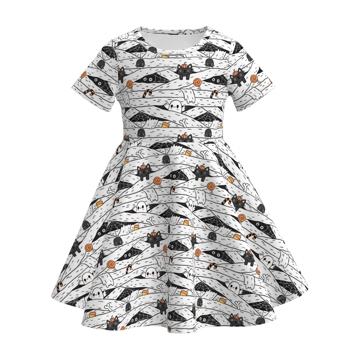 （Pre Order）Girls Halloween Print Dress