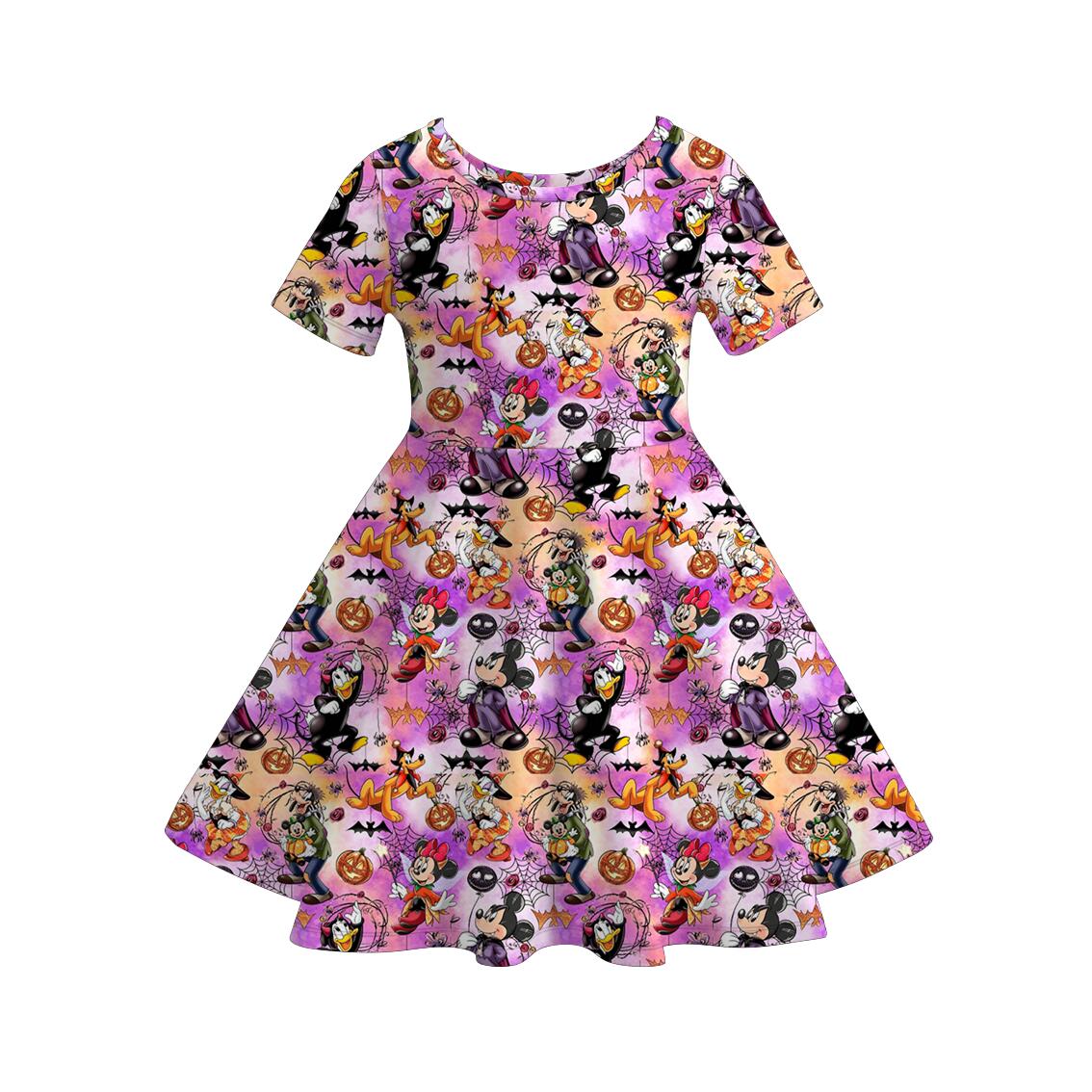 （Weekly Pre-Order）Family Halloween Cartoon Print Dress,Set&Top