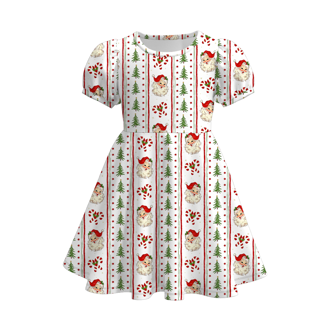 （Pre Order）Girls Christmas Print Dress