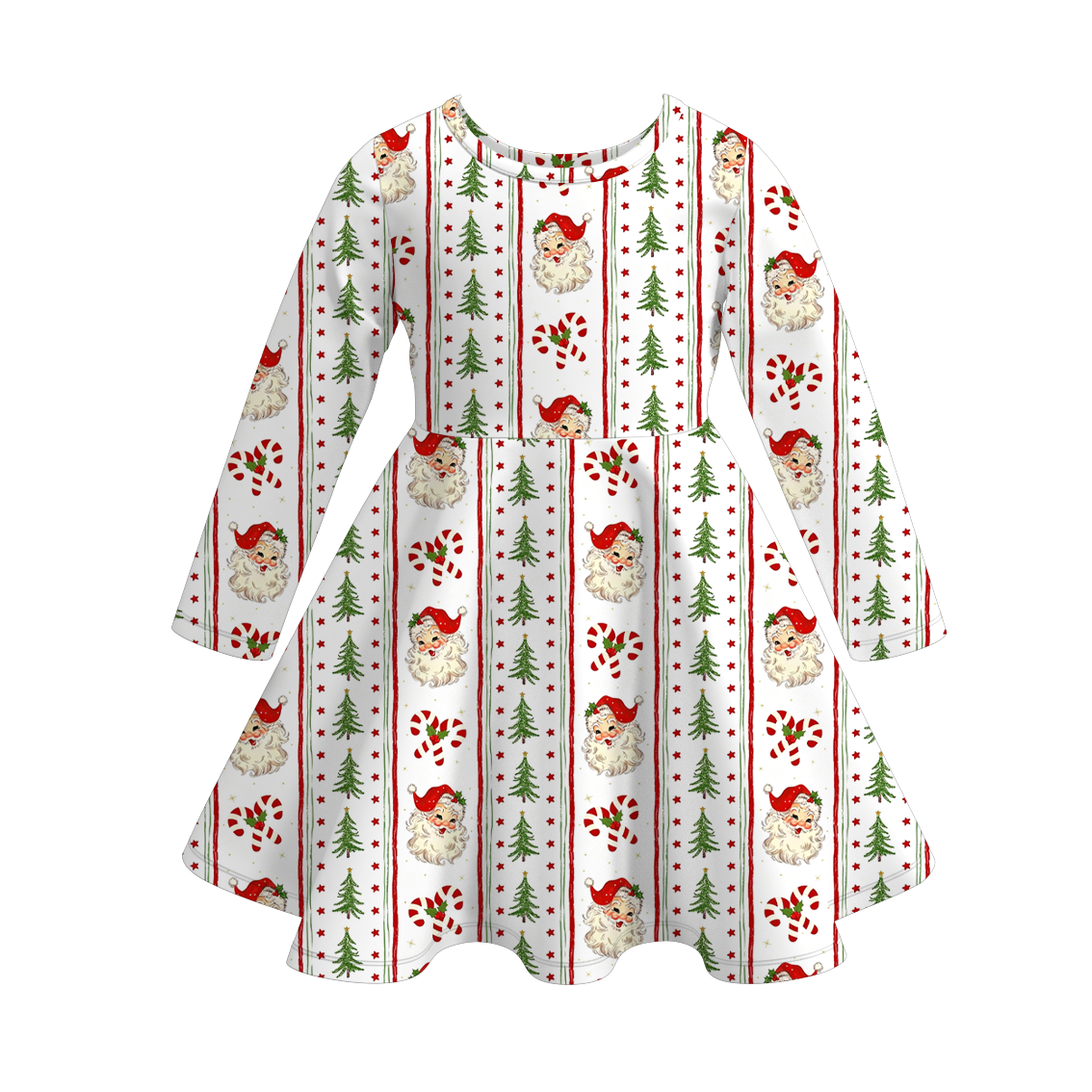 （Pre Order）Girls Christmas Print Dress
