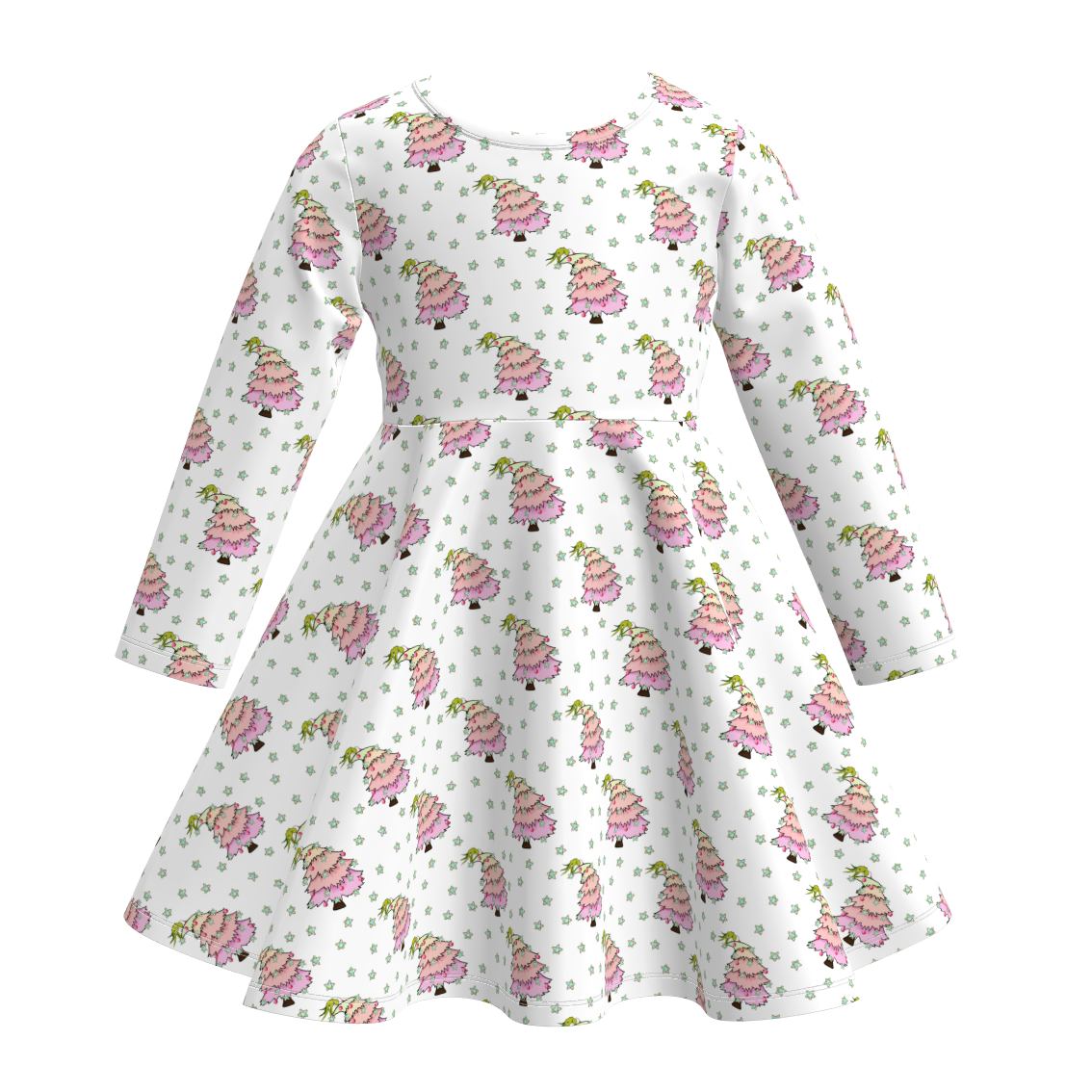 （Pre Order）Girls Christmas Print Dress