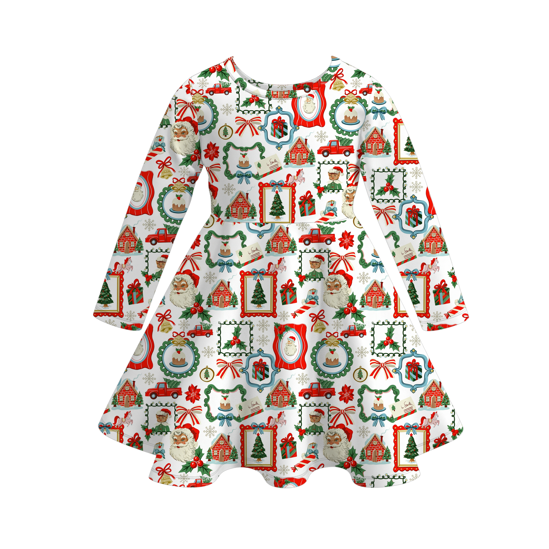 （Pre Order）Sisters Christmas Print Dress&Romper