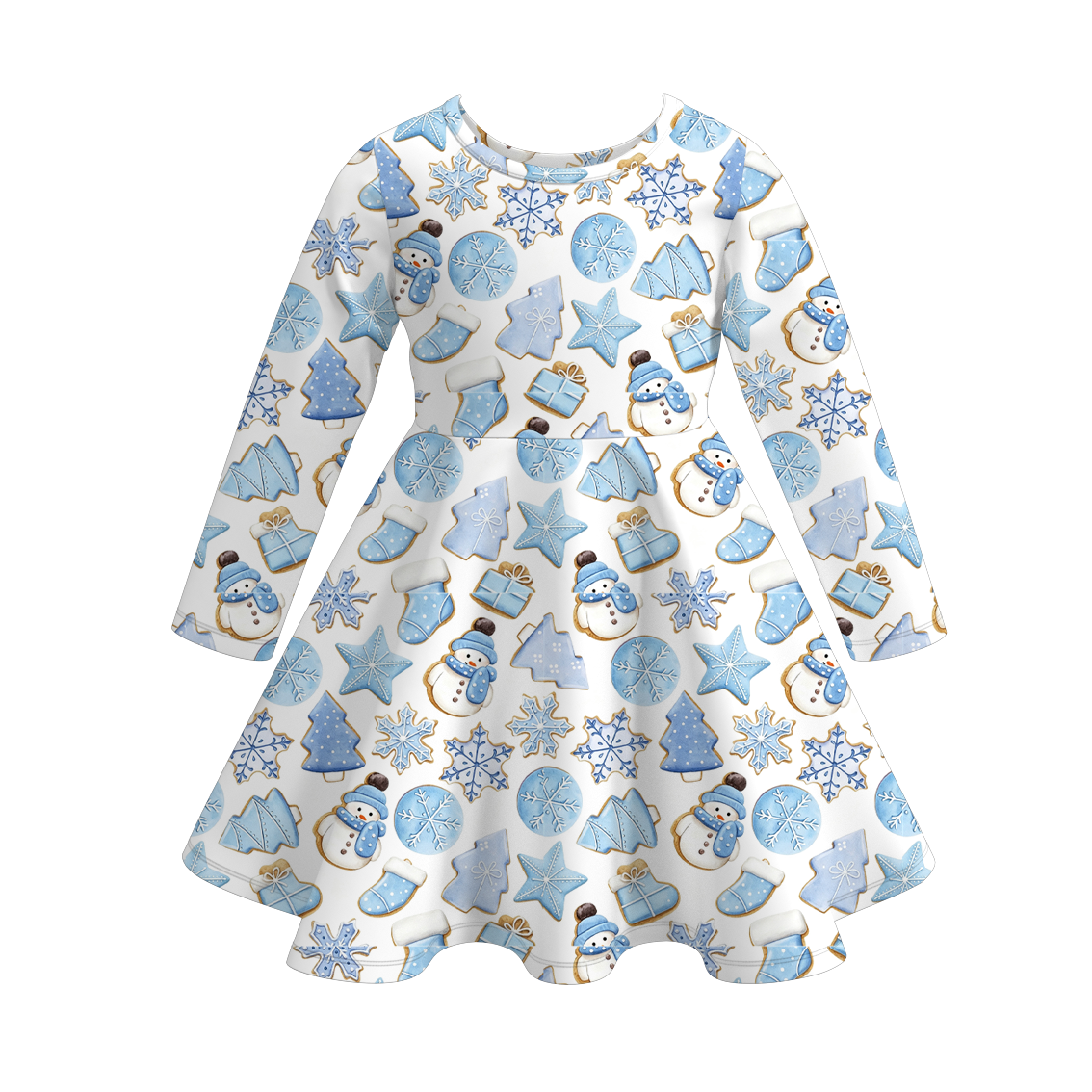 （Pre Order）Girls Christmas Print Dress