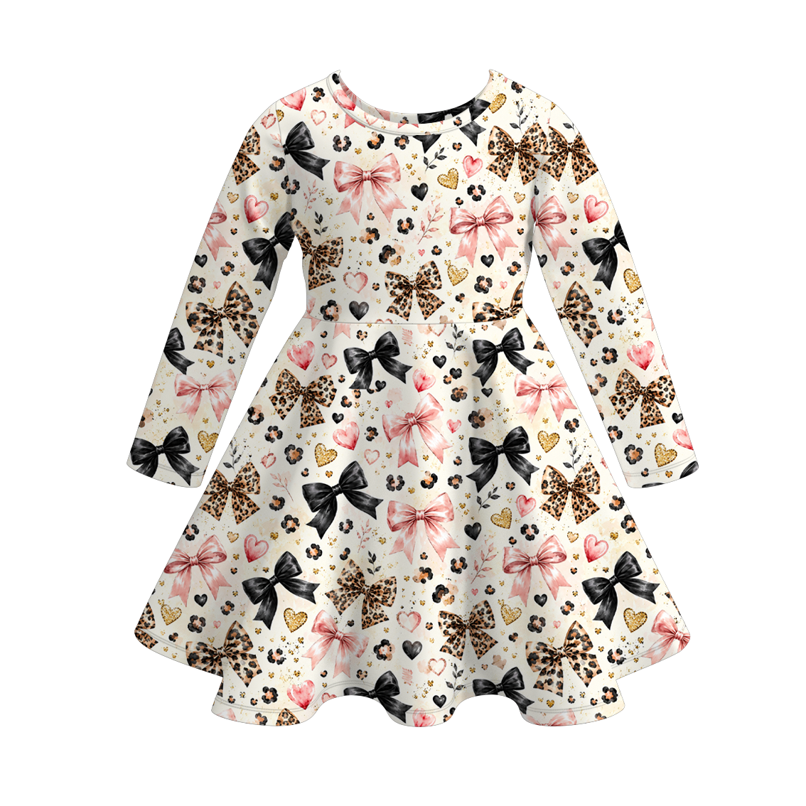 （Pre Order）Girls Christmas Print Dress