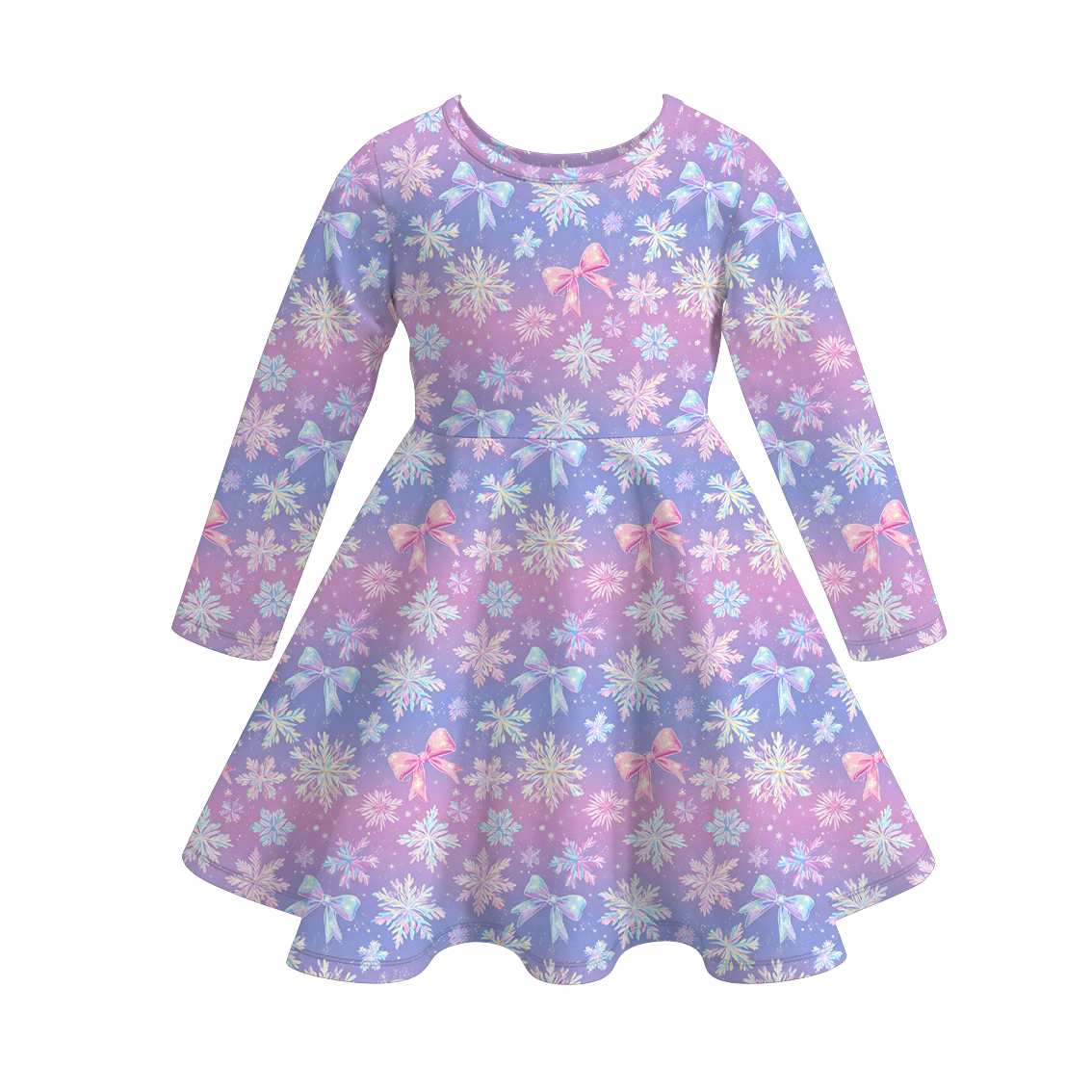 （Pre Order）Girls Christmas Print Dress