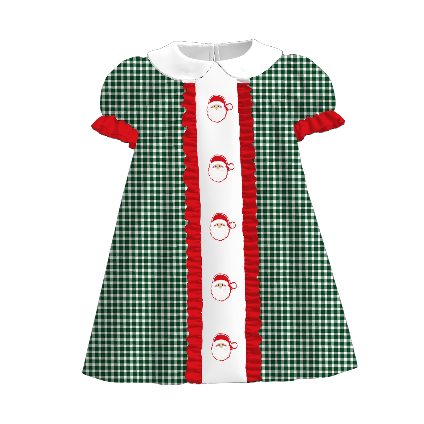 （Pre Order）Siblings Christmas Santa Claus Embroidery Dress,Set&Romper