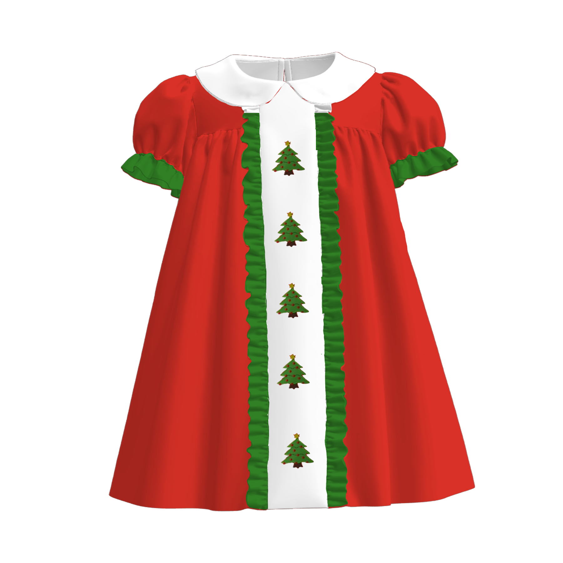 （Pre Order）Sisters Christmas Tree Embroidery Dress&Romper
