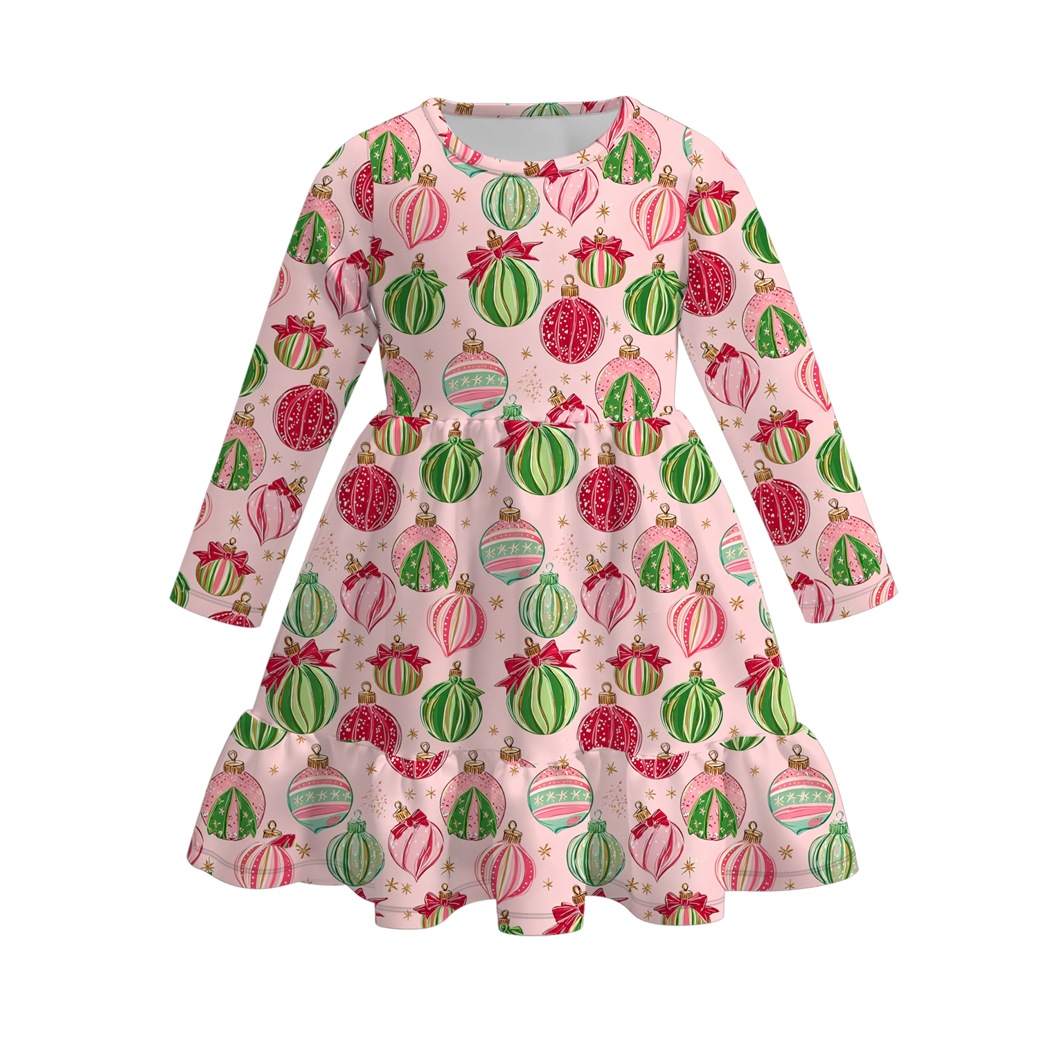 （Pre Order）Sisters Christmas Print Dress,Pajamas&Romper