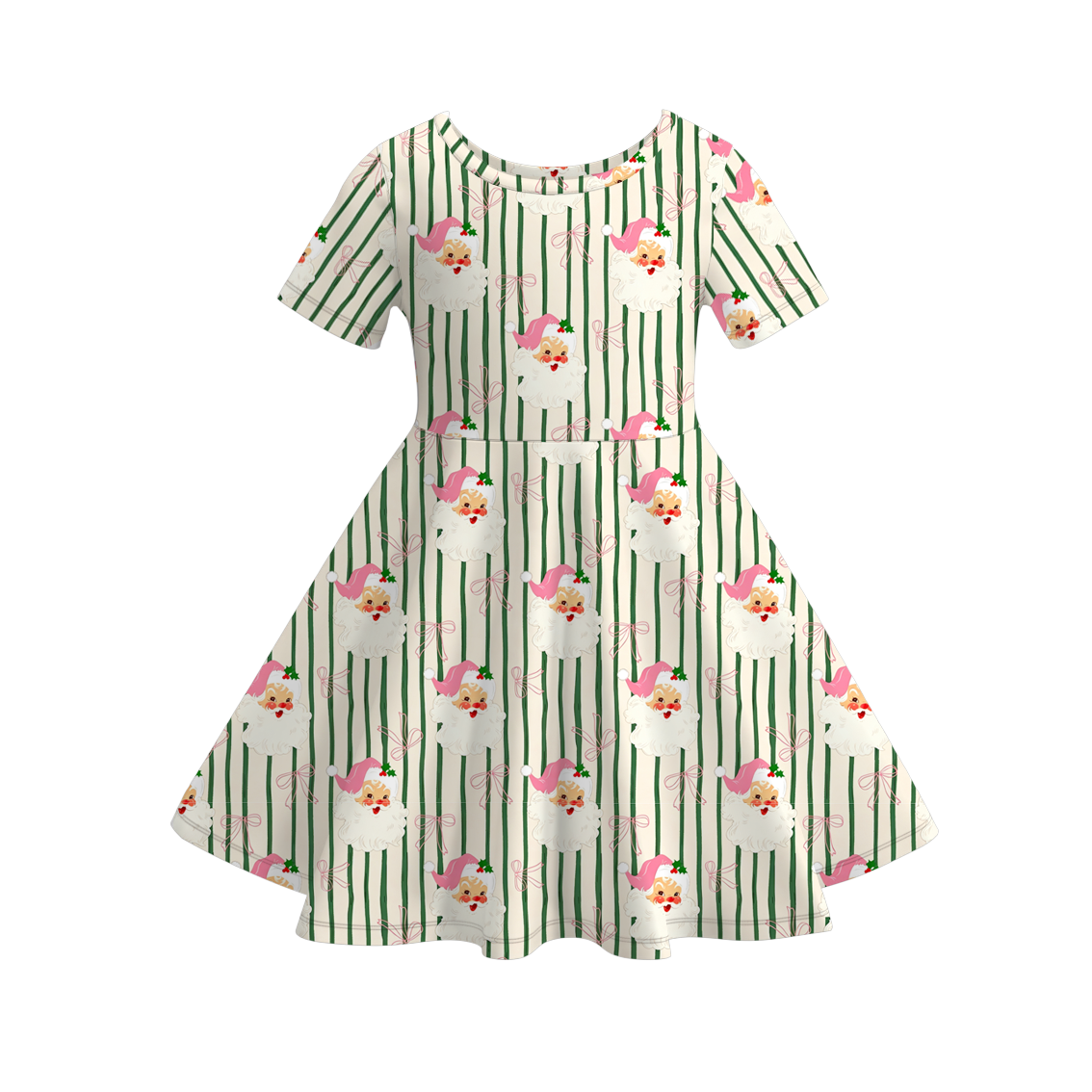 （Pre Order）Sisters Christmas Print Dress&Shorts Set