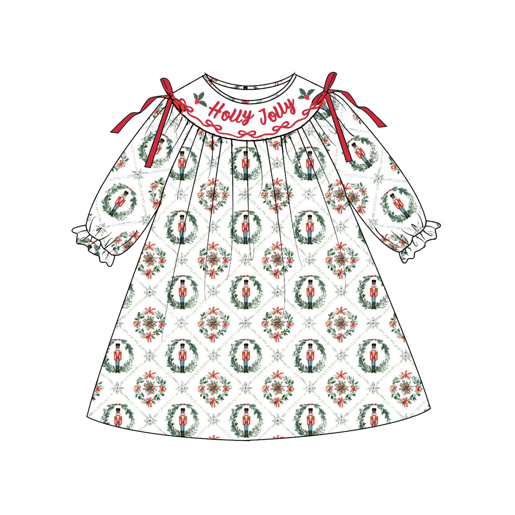 （Weekly Pre-Order）Sisters Christmas Embroidery Smocked Dress,Set&Romper（Ends 8.23）