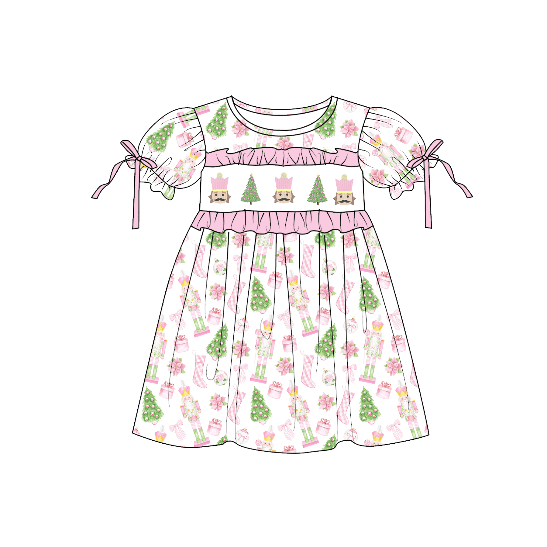 （Weekly Pre-Order）Sisters Christmas Embroidery Smocked Dress,Set&Romper（Ends 8.23）