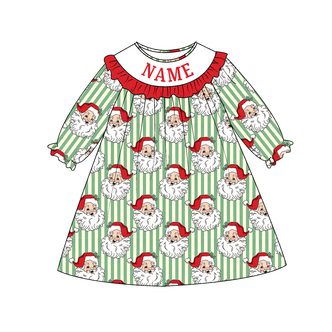 （Pre Order）Sisters Christmas Embroidery Smocked Dress,Set&Romper