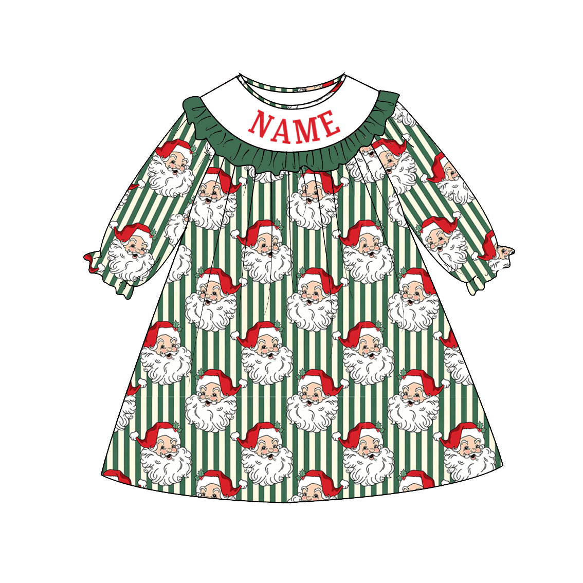（Pre Order）Siblings Christmas Embroidery Smocked Dress,Set&Romper