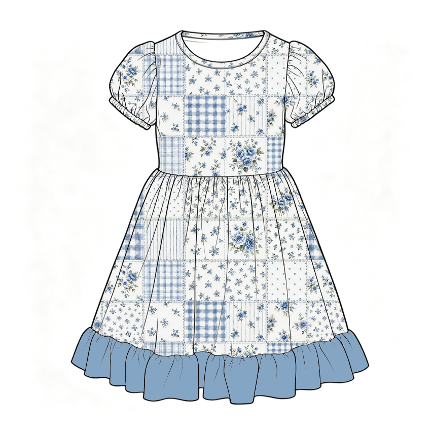 （Pre Order）Sisters Fall Floral Print Dress&Romper