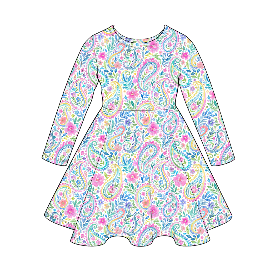 （Pre Order）Sisters Fall Floral Print Dress&Romper