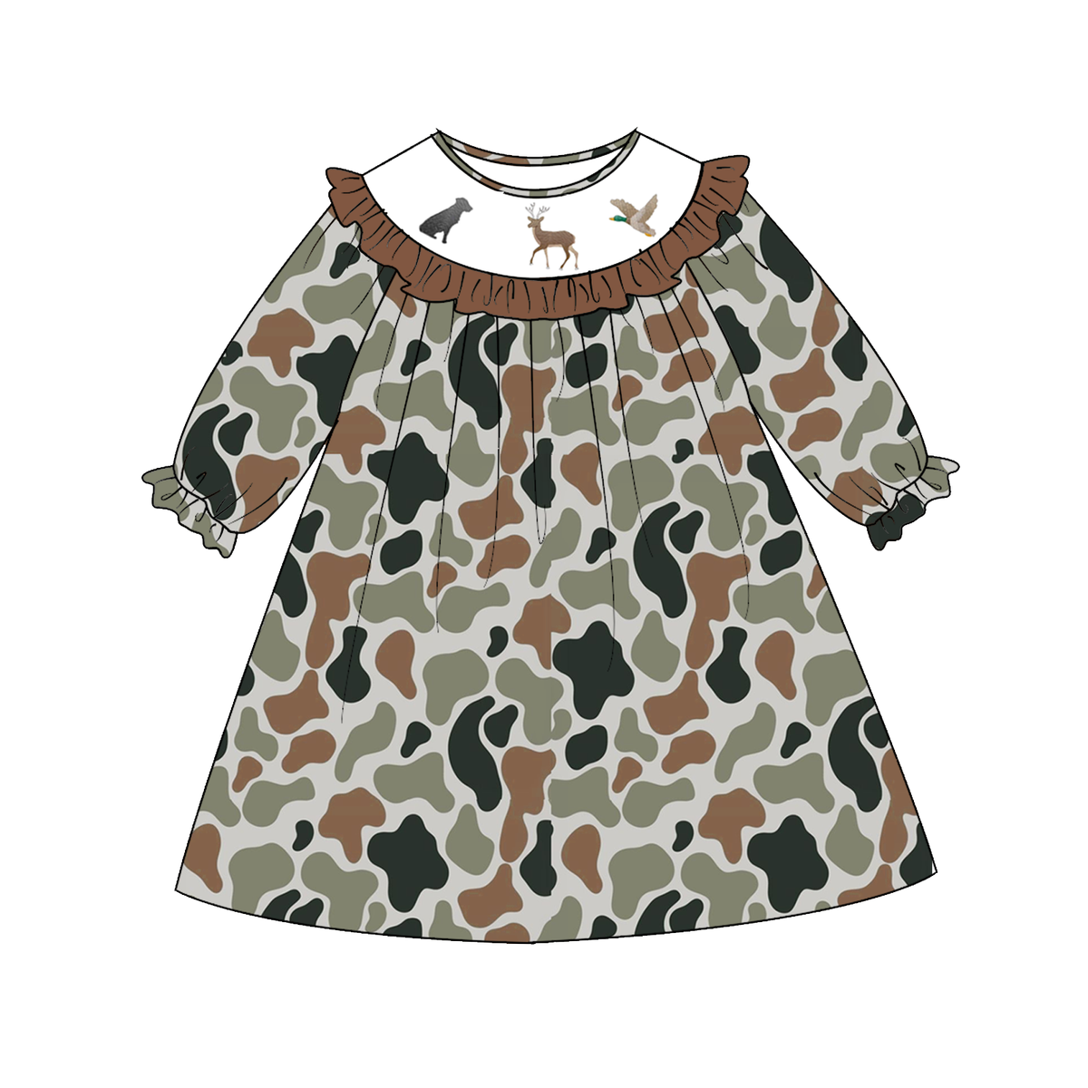（Weekly Pre-Order）Siblings Camouflage Embroidery Smocked Dress,Set&Romper（Ends 10.18）