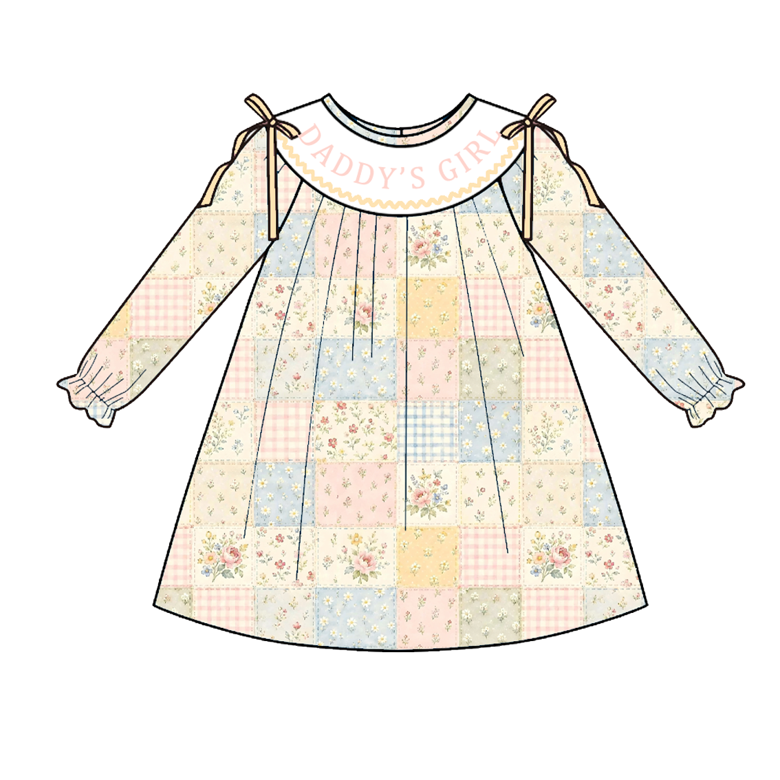 （Weekly Pre-Order）Sisters Spring&Summer DADDYS GIRL Embroidery Smocked Dress,Set&Romper（Ends 10.28）