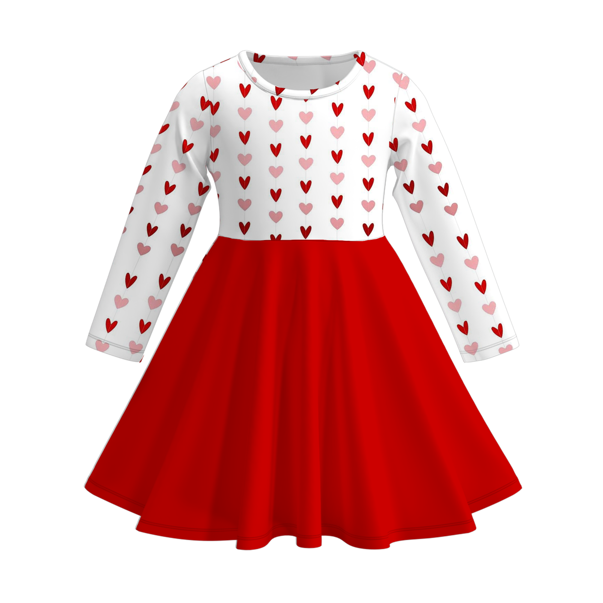 （Weekly Pre-Order）Girls Valentine's Day Print Dress&Outfit Set（Ends 11.8）
