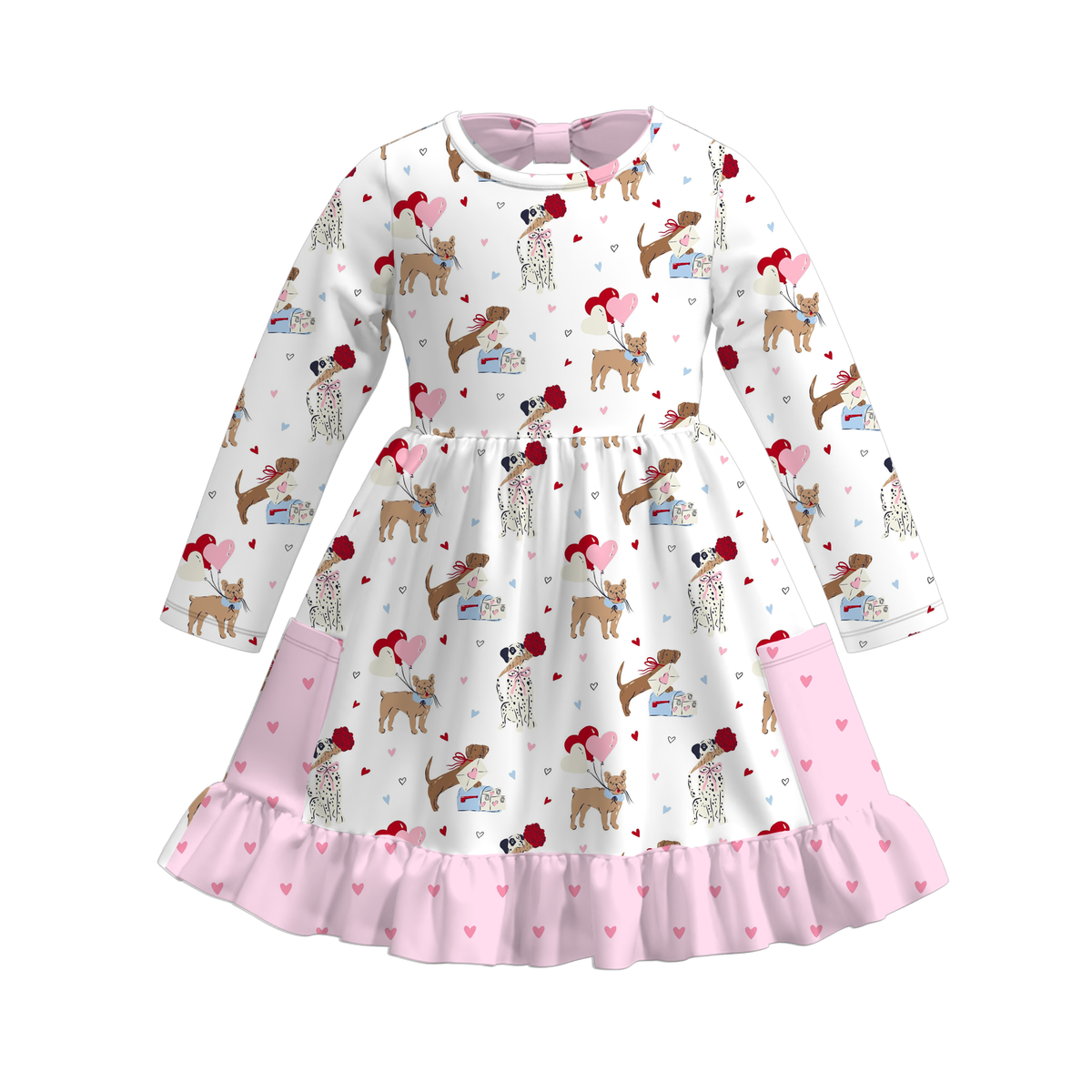 （Weekly Pre-Order）Girls Valentine's Day Print Dress（Ends 11.8）