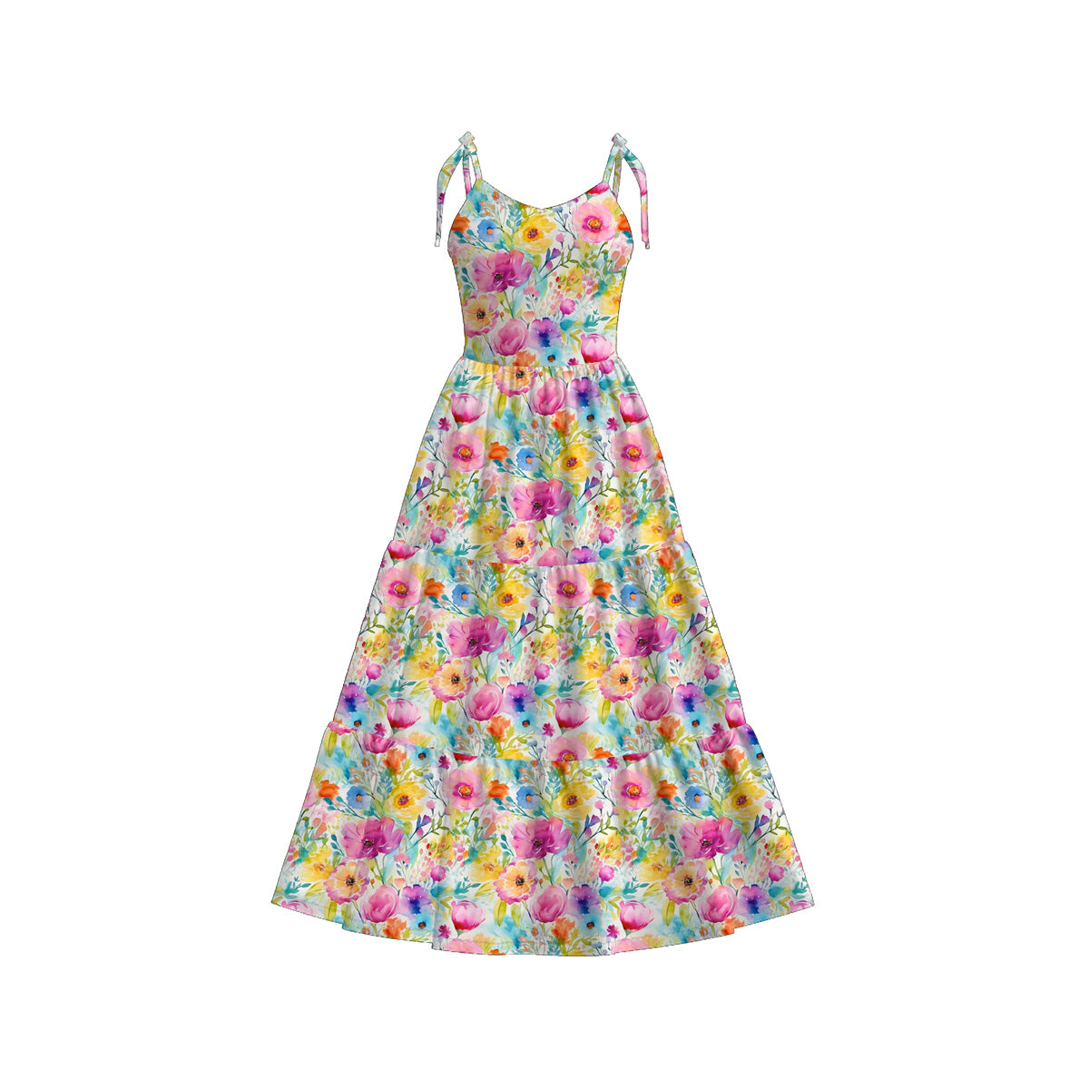 （Pre Order）Mommy＆Me Spring and Summer Floral Print MAXI Dress