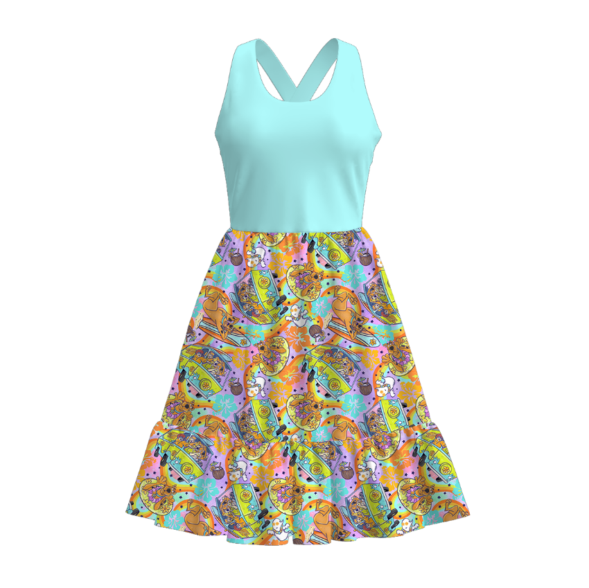 （Pre Order）Adults Spring and Summer Cartoon Print Dress