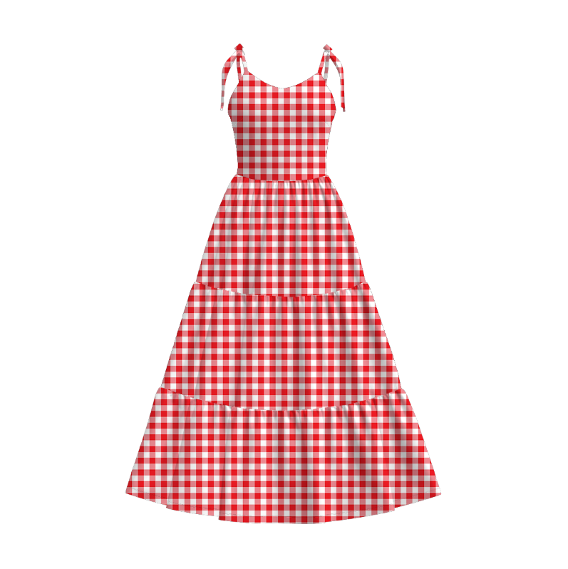 （Pre Order）Mommy and Me Spring＆Summer Cherry Embroidery Smocked Dress,Romper