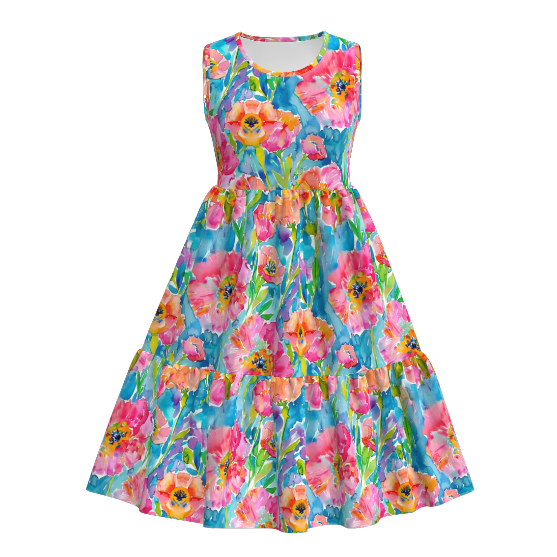 （Pre Order）Mommy and Me Spring and Summer Floral Print Dress