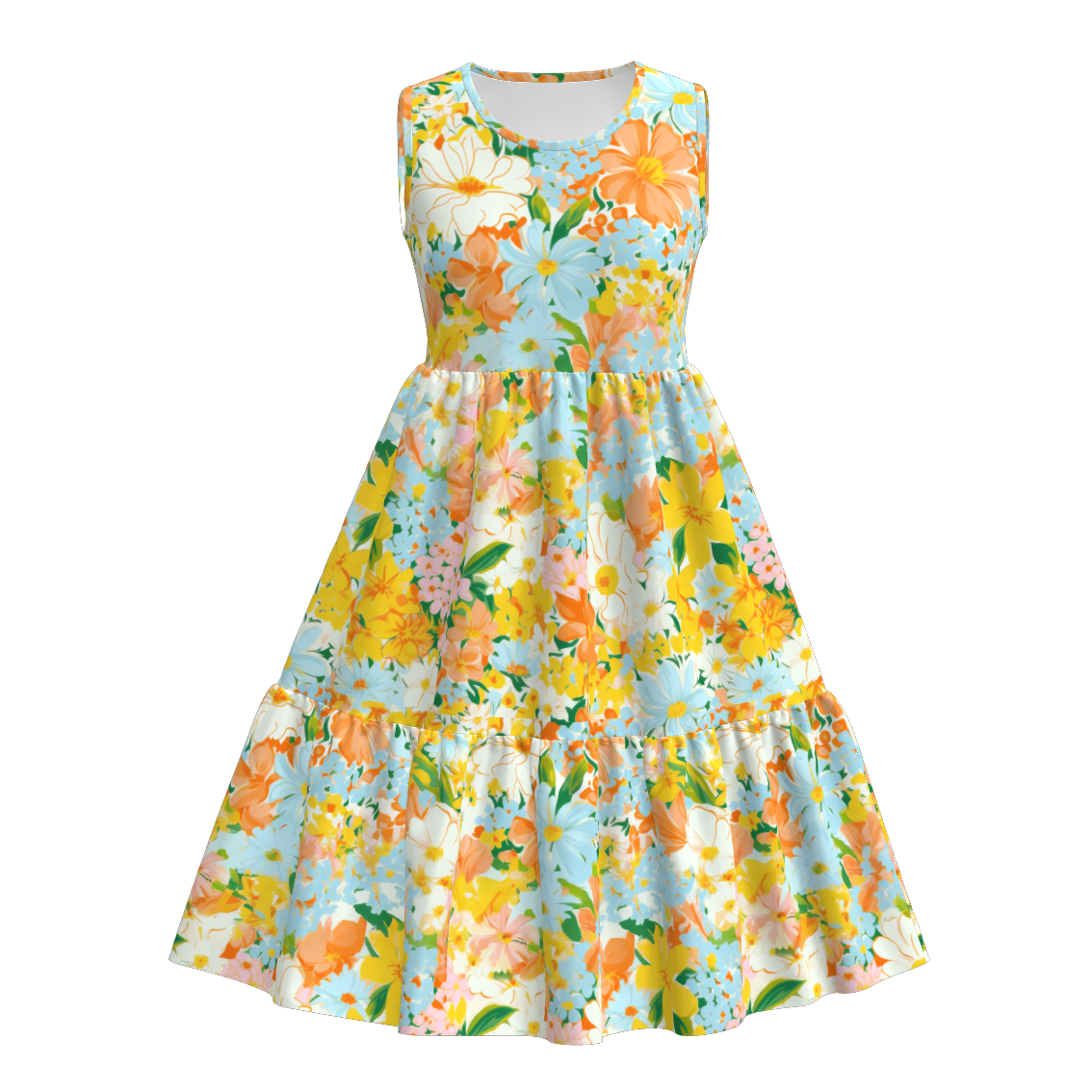 （Pre Order）Mommy and Me Spring and Summer Floral Print Dress