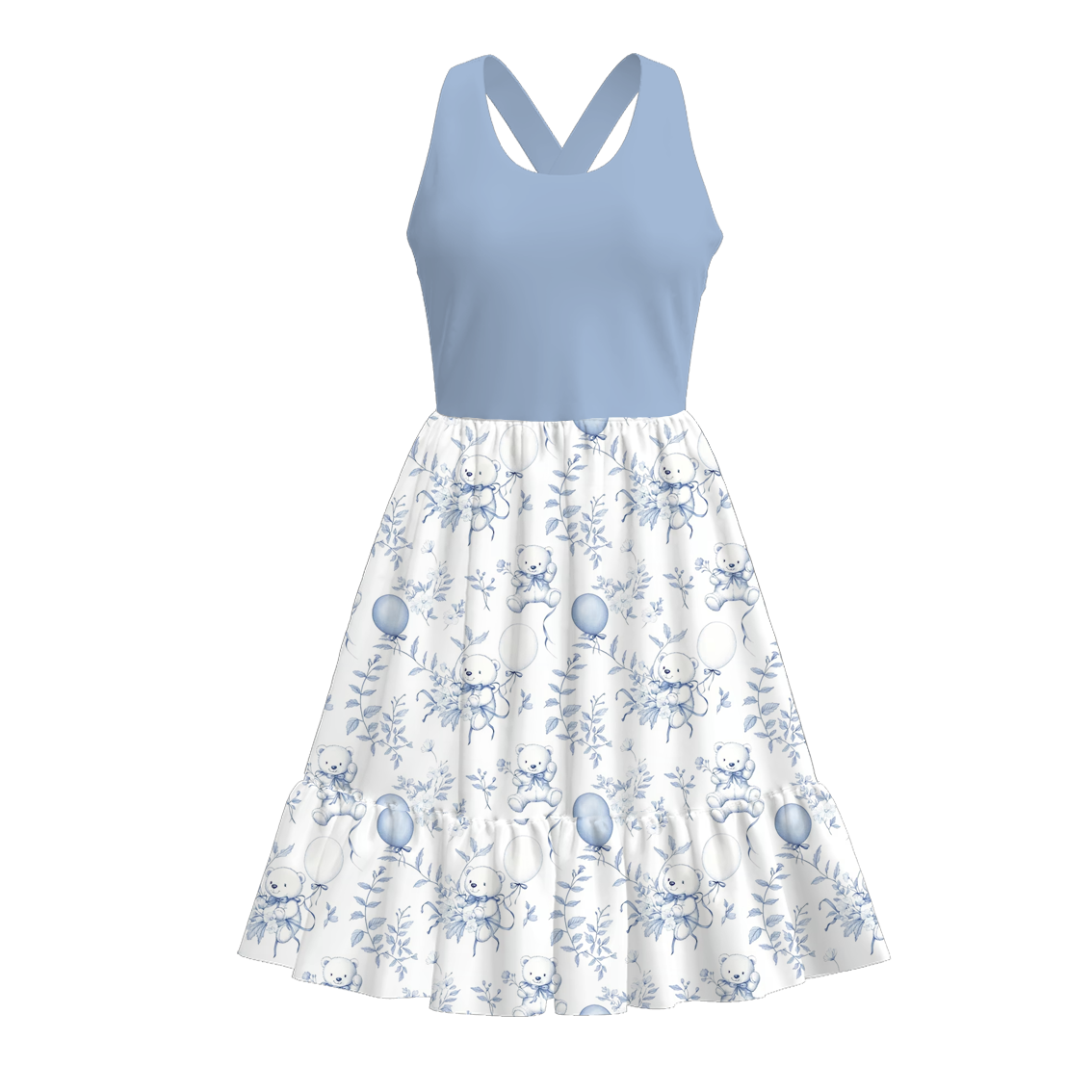 （Pre Order）Sibling Spring and Summer Balloon Print Dress,Romper and Set