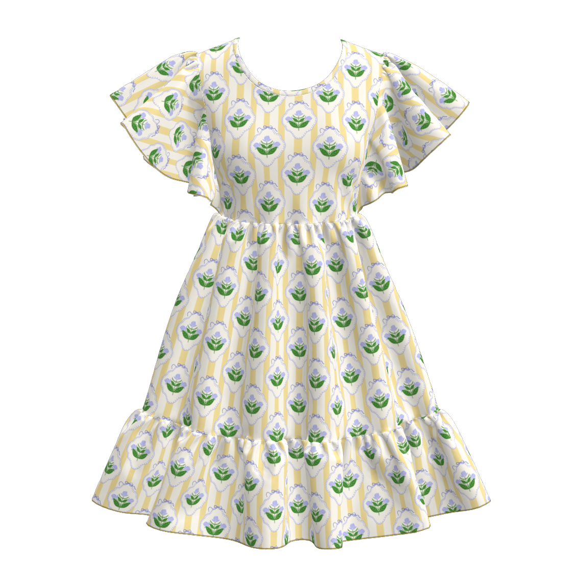 （Pre Order）Mommy and Me Spring＆Summer Floral Print Dress