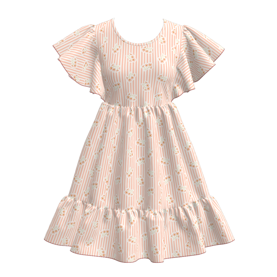 （Pre Order）Mommy and Me Spring＆Summer Floral Print Dress
