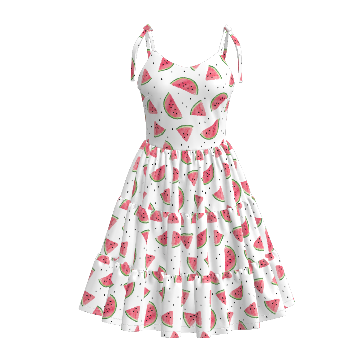 （Pre Order）Mommy and Me Spring＆Summer Fruit Print Slip Dress