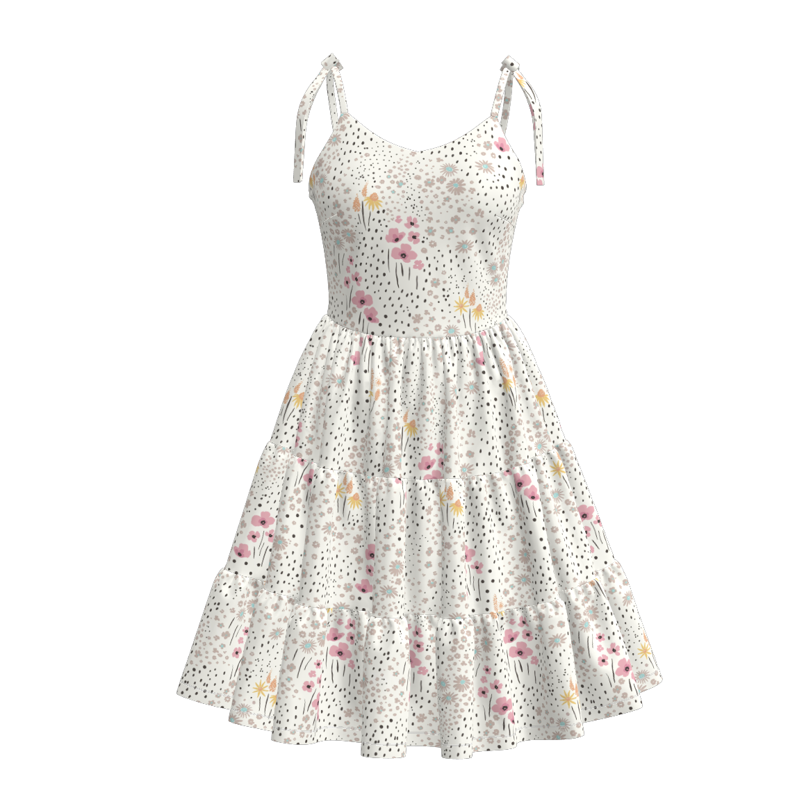 （Pre Order）Mommy and Me Spring＆Summer Floral Print Slip Dress