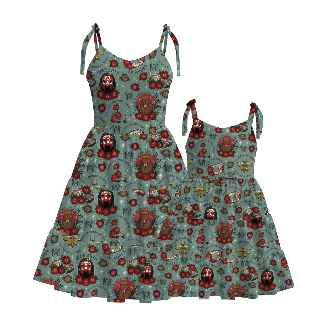 （Pre Order）Mommy and Me Spring＆Summer Print Slip Dress