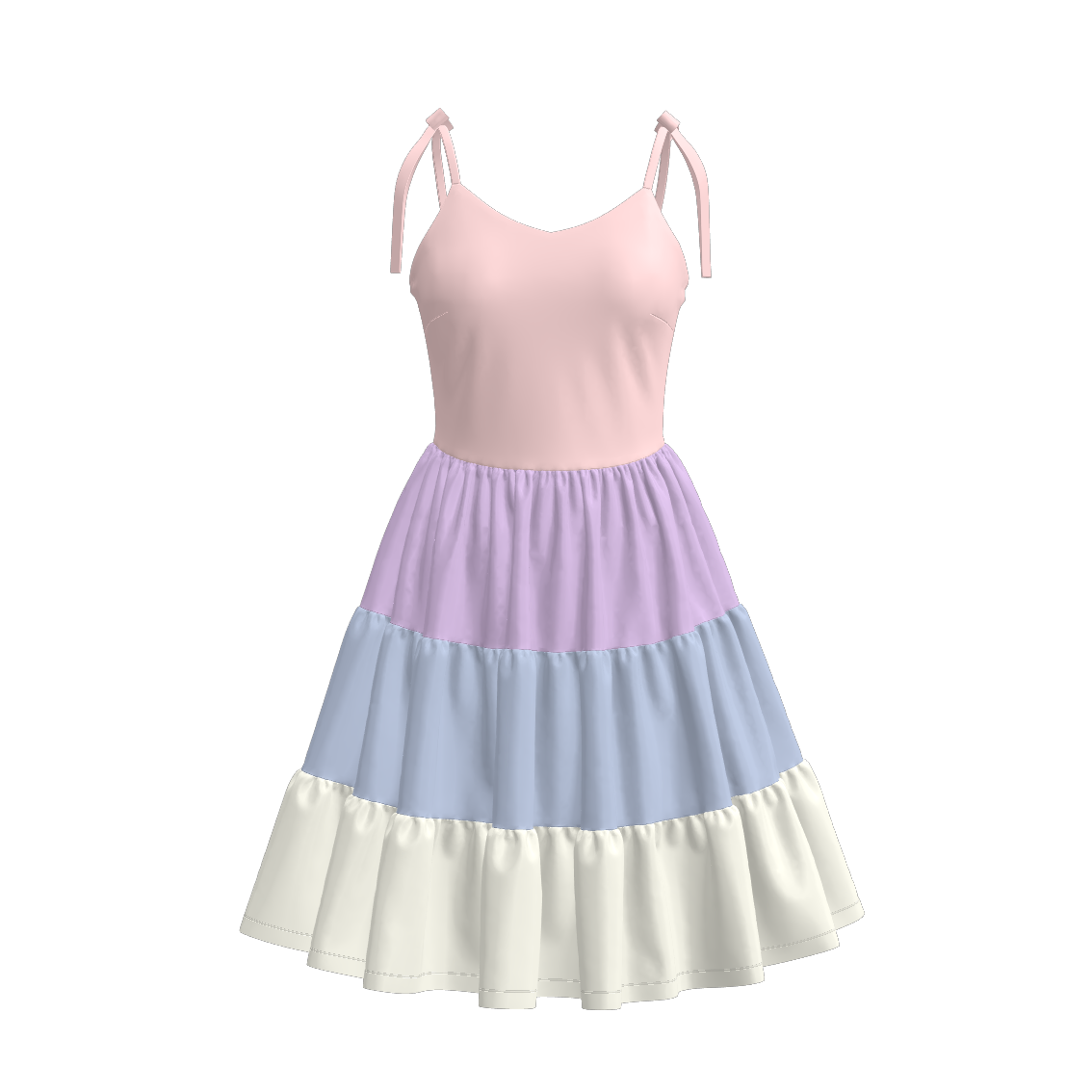 （Pre Order）Mommy and Me Spring＆Summer Color-matching Slip Dress