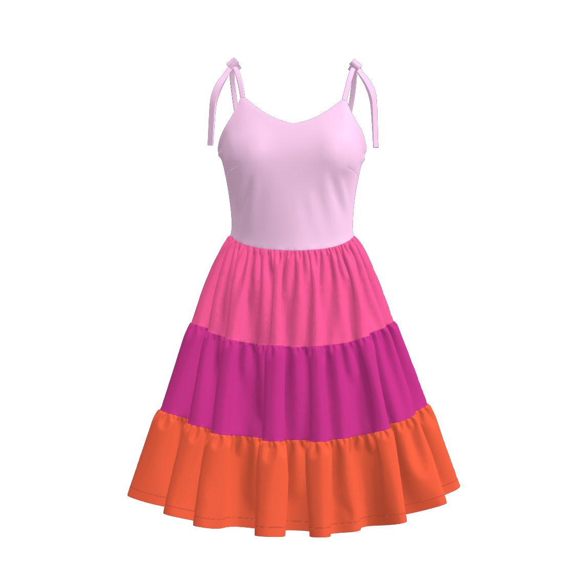 （Pre Order）Mommy and Me Spring＆Summer Color-matching Slip Dress