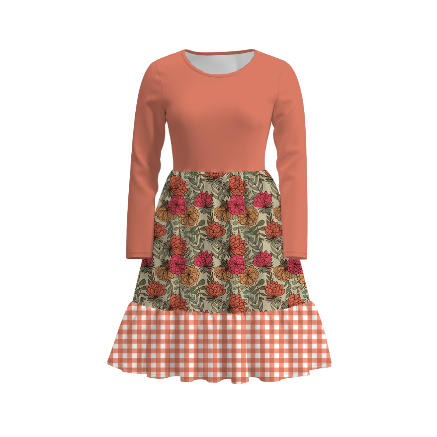 （Pre Order）Family Fall Floral Print Dress&Set