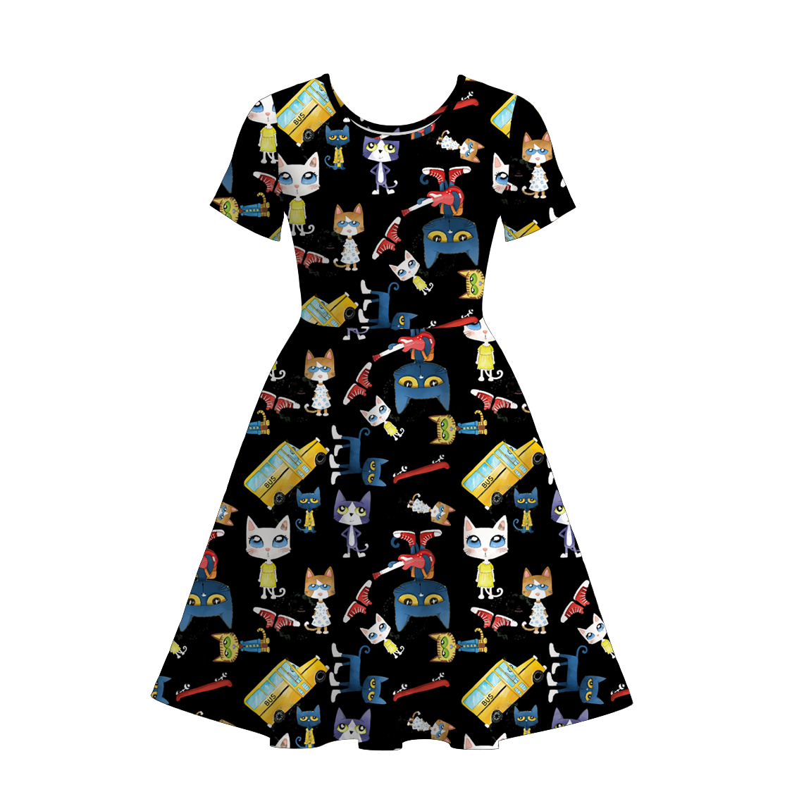 （Pre Order）Adults Fall Cartoon Print Dress