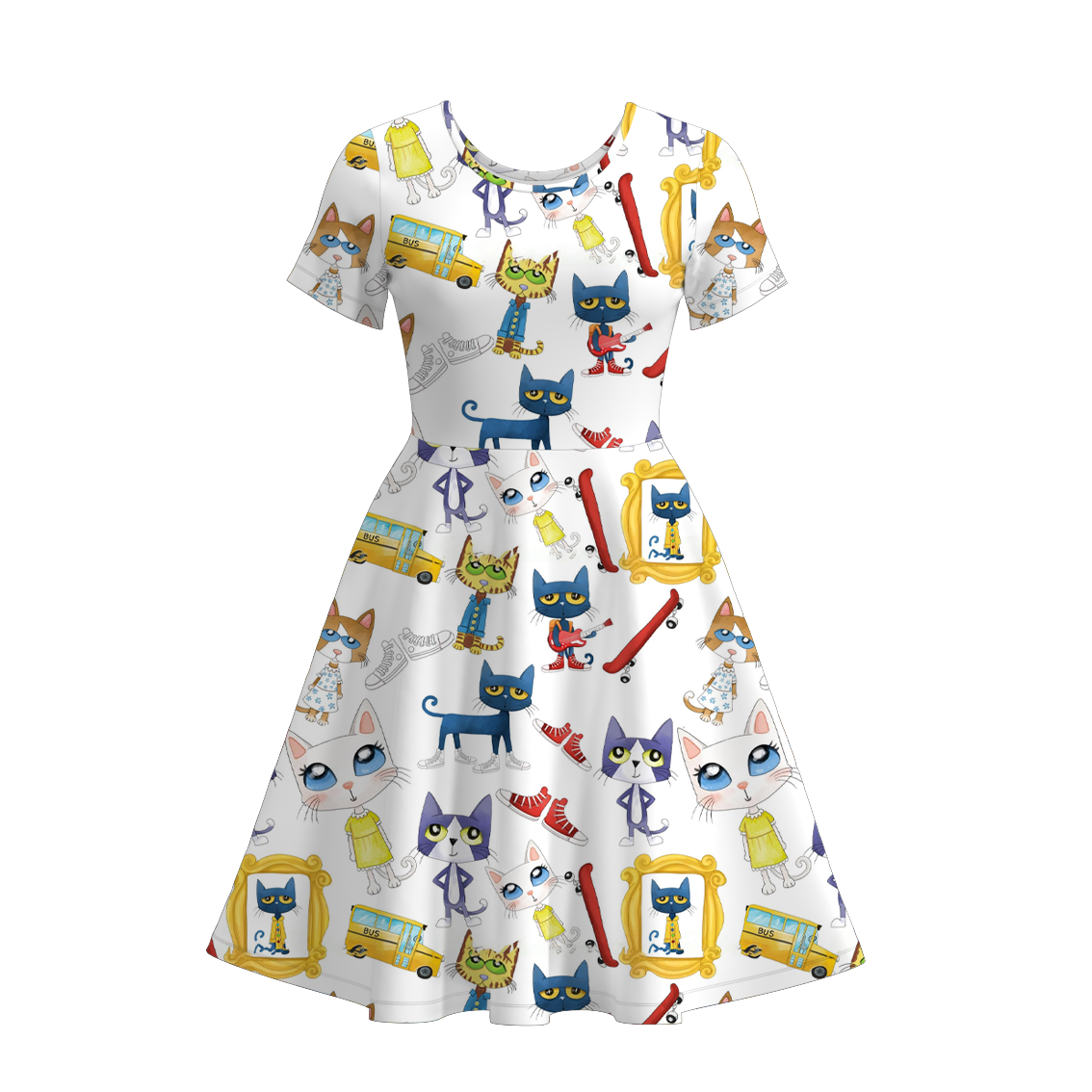 （Pre Order）Adults Fall Cartoon Print Dress