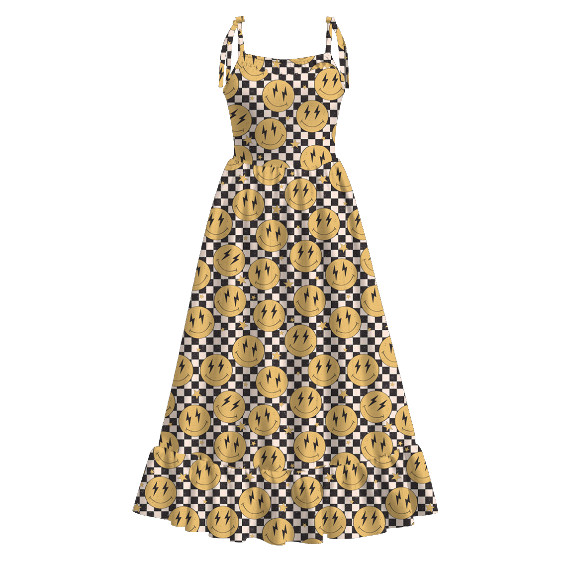 （Pre Order）Mommy＆Me Spring and Summer Smile Print MAXI Dress