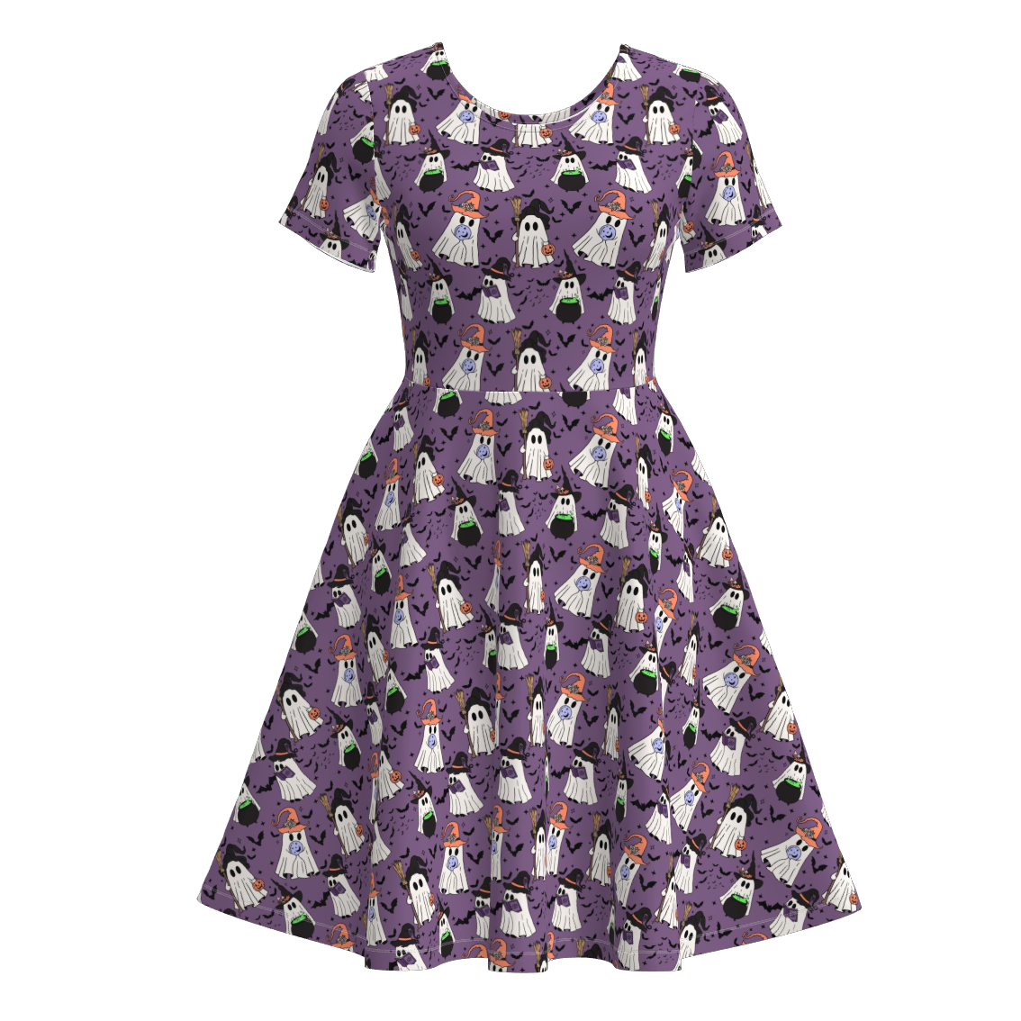 （Pre Order）Family Halloween Ghost Print Dress,Set&Romper
