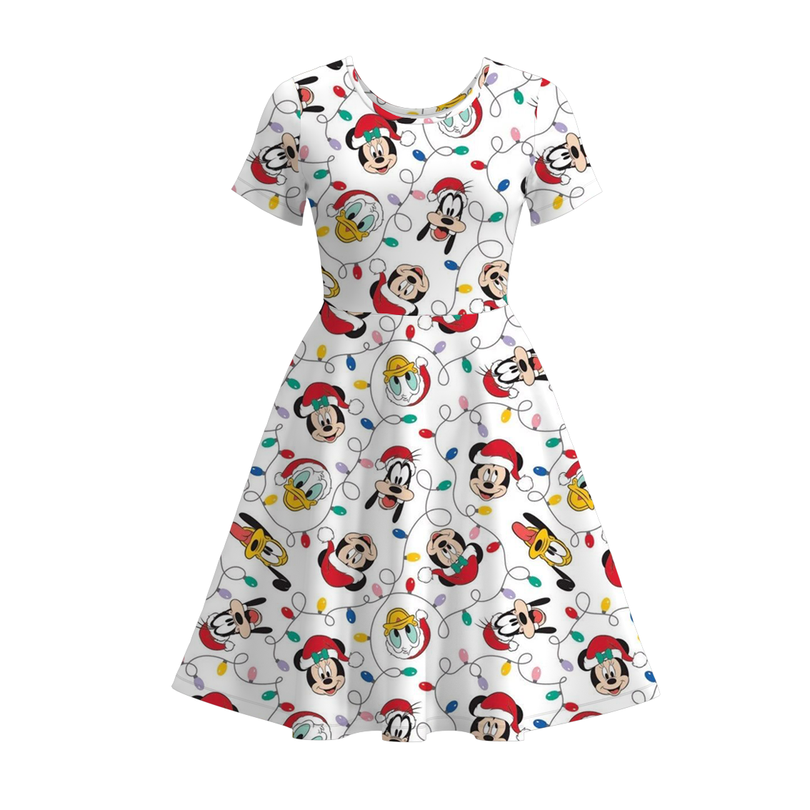 （Pre Order）Family Christmas Cartoon Print Dress,Pajamas＆Top