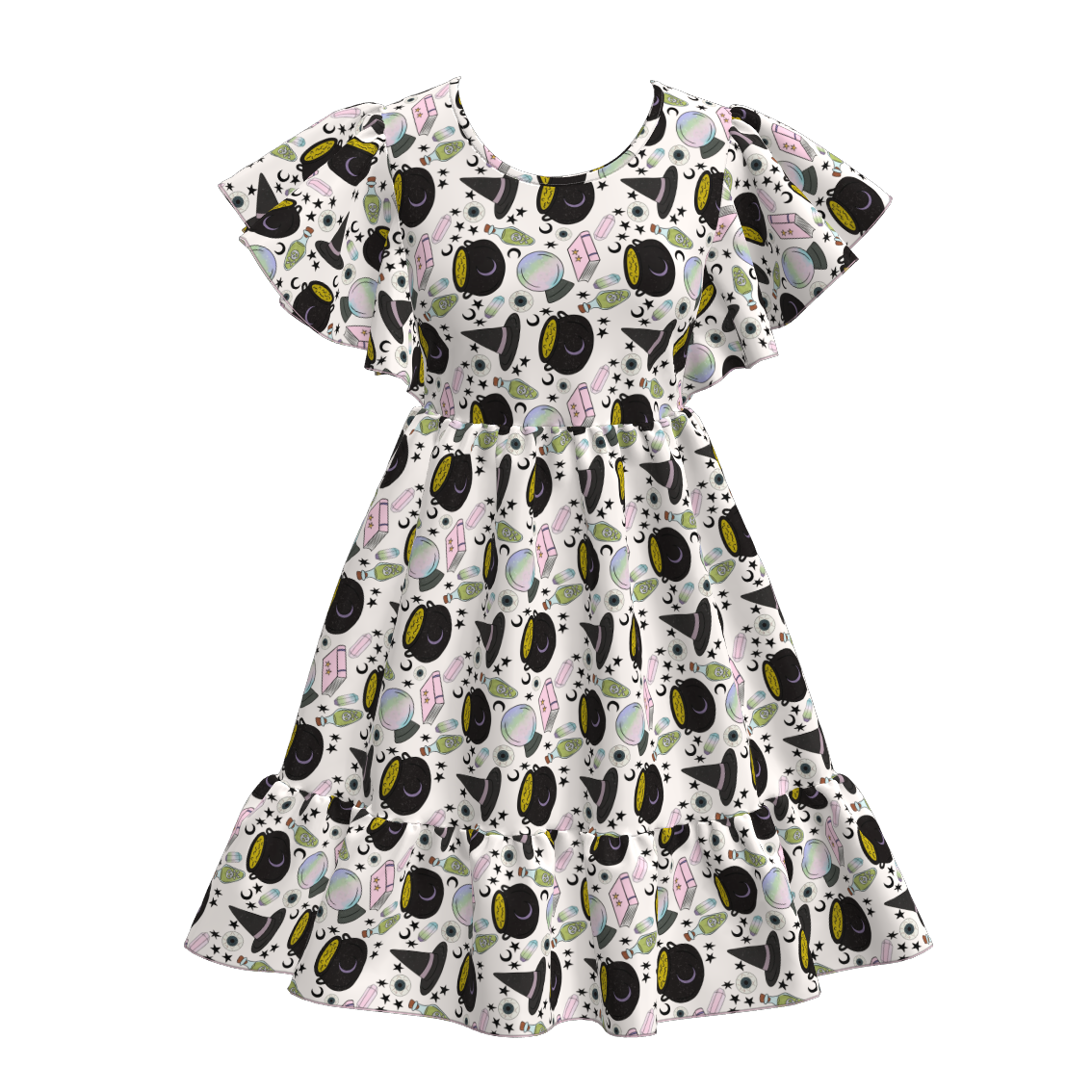 （Pre Order）Mommy and Me Halloween Print Dress